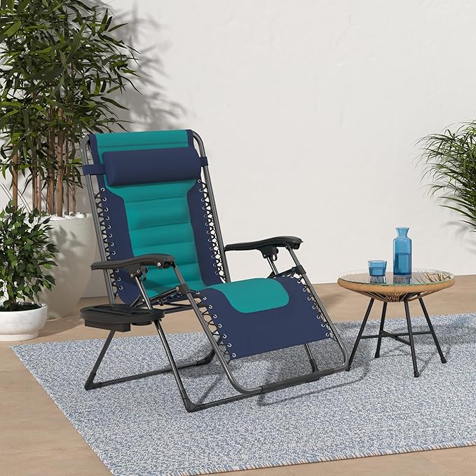 Best Choice Products Oversized Padded Zero Gravity Chair, Folding Outdoor Patio - Image 2