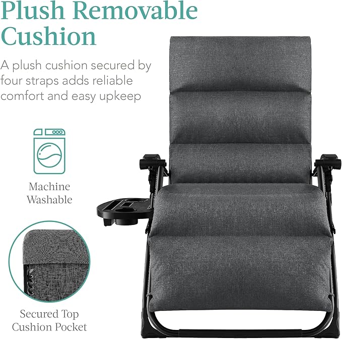 Best Choice Products Oversized Zero Gravity Chair, Folding Outdoor Patio - Image 4
