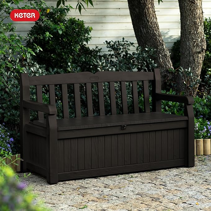 Keter Solana 70 Gallon Storage Bench Deck Box - Image 2