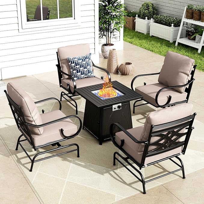 MFSTUDIO 5 Pieces Large Patio Sofa Conversation Set by MFSTUDIO