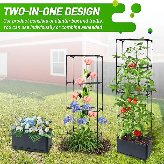 2 Packs Raised Garden Bed Tomato Planter Box - Image 4