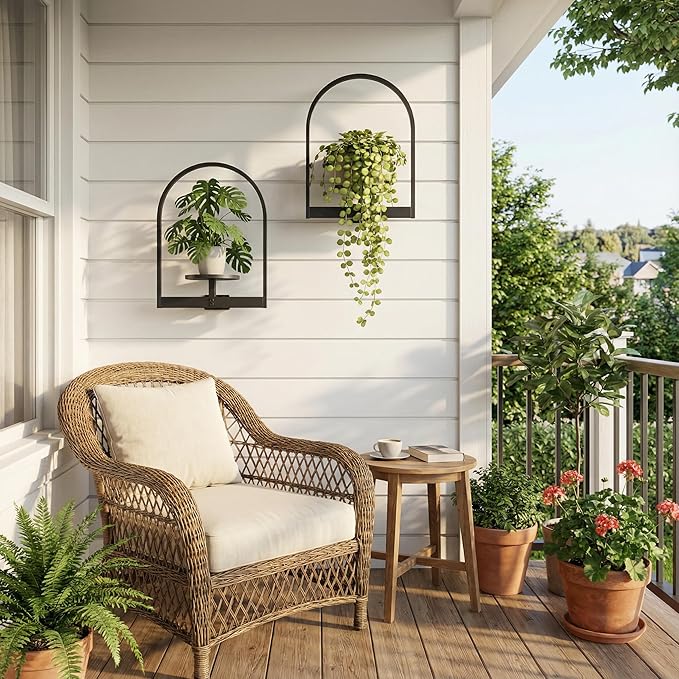 2 Pack Plant Stand Indoor Outdoor Hanging Planters - Image 7