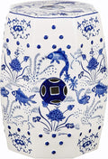 Safavieh Castle Gardens Collection Glazed Ceramic Blue Cloud 9 Chinoiserie by SAFAVIEH