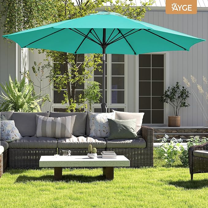 Ayge 9FT Large Outdoor Patio Umbrella Market Table Umbrella-UV Resistant - Image 6