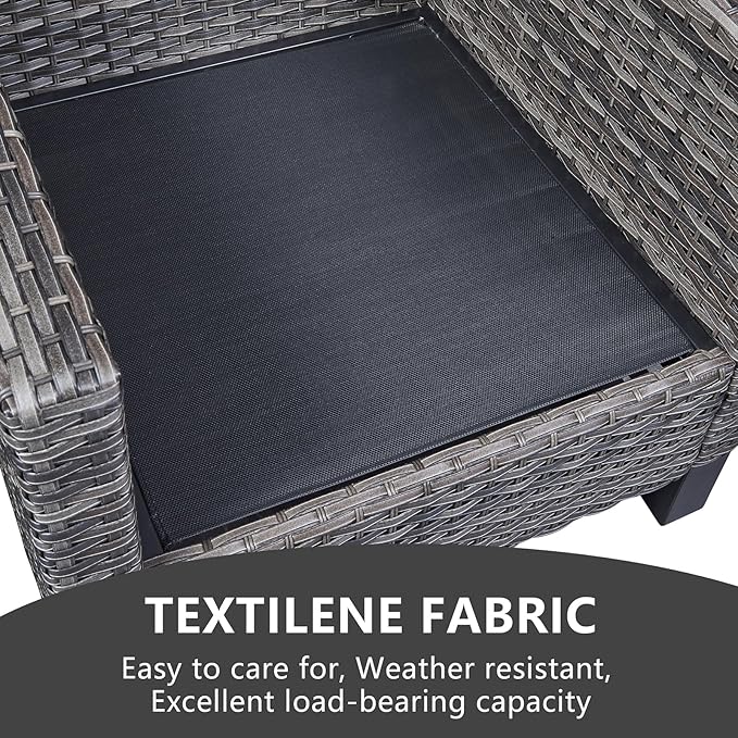 Belord Outdoor Wicker Chair Patio Chairs Set of 4, All Weather Rattan Club - Image 6