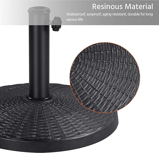Yaheetech 22 lbs Heavy Duty Outdoor Umbrella Base 18" Round Patio Umbrella - Image 3