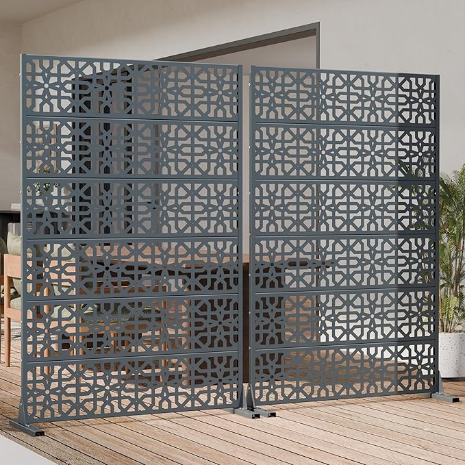 Casaphoria Metal Privacy Screen Outdoor, Drakgrey-Perilla - Image 8