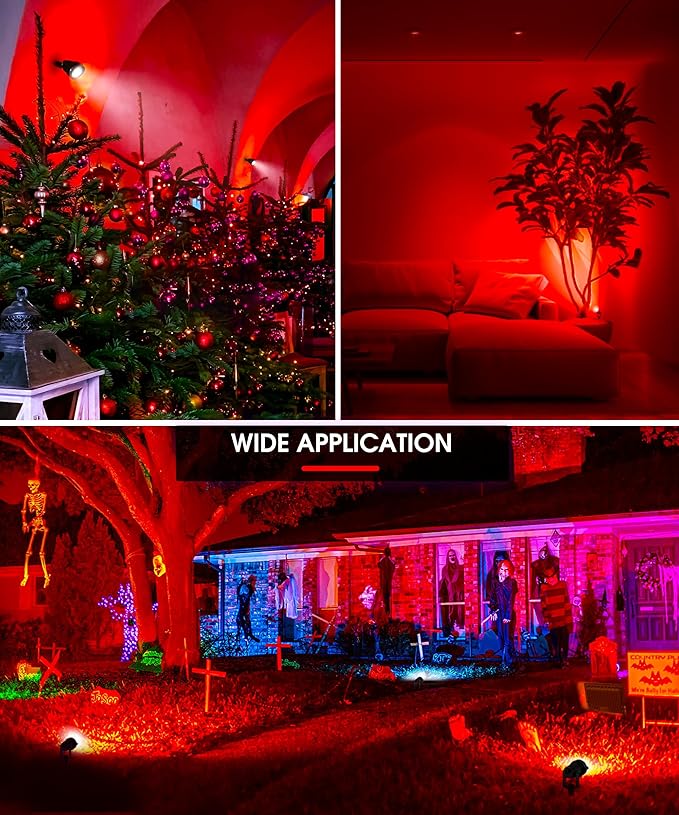 L LOHAS LED Red Spotlight Outdoor, Tree Spot Lights - Image 5