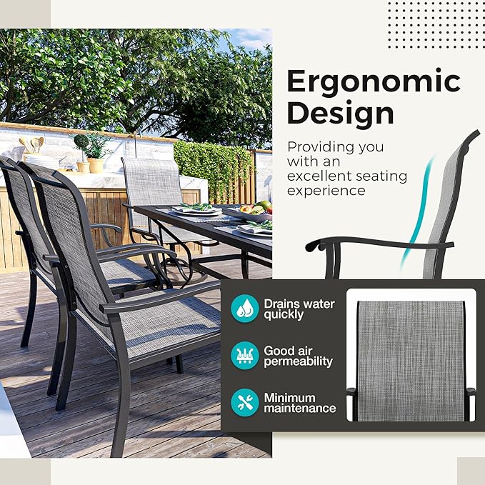 Pamapic 7-Piece Outdoor Dining Set, Patio Dining Set - Image 5