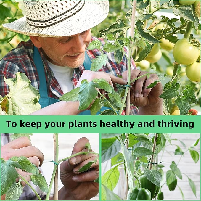 YMHB 120 Feet Green Soft Twist Tie Tomato Plant Tie, Garden Wire Green Twist - Image 6