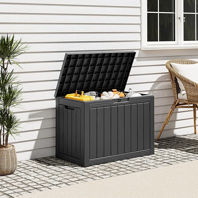 Outdoor Storage Box, Resin Deck Boxes Indoor and outdoor, Waterproof Storage - Image 5