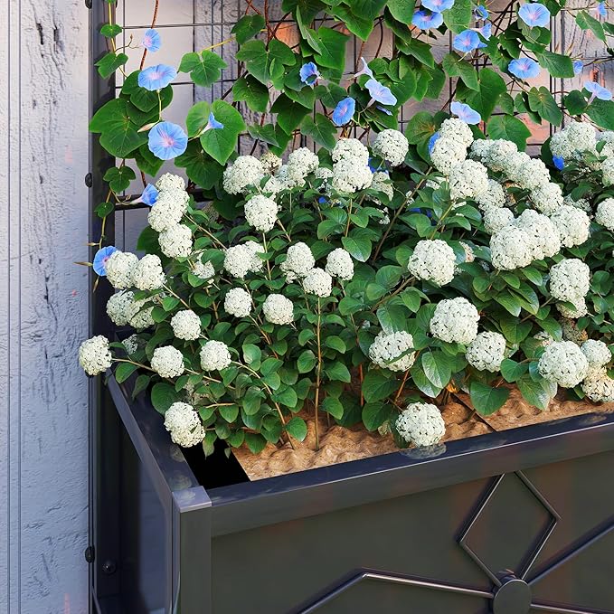 Outsunny Planter Box with Trellis, 35.4 x 15.7 x 47.2 inch Raised Garden Bed - Image 9