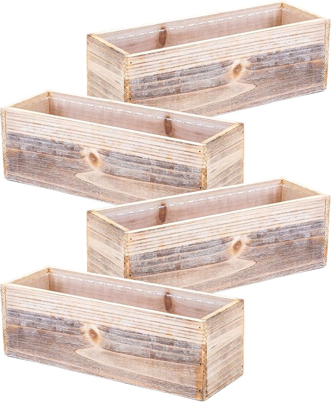 Wooden Planter Box, Table Centerpiece by Unknown