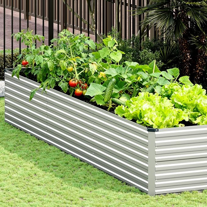 Vengarus 12x2x2FT Galvanized Raised Garden Bed Kit, Large Rectangle Elevated - Image 5