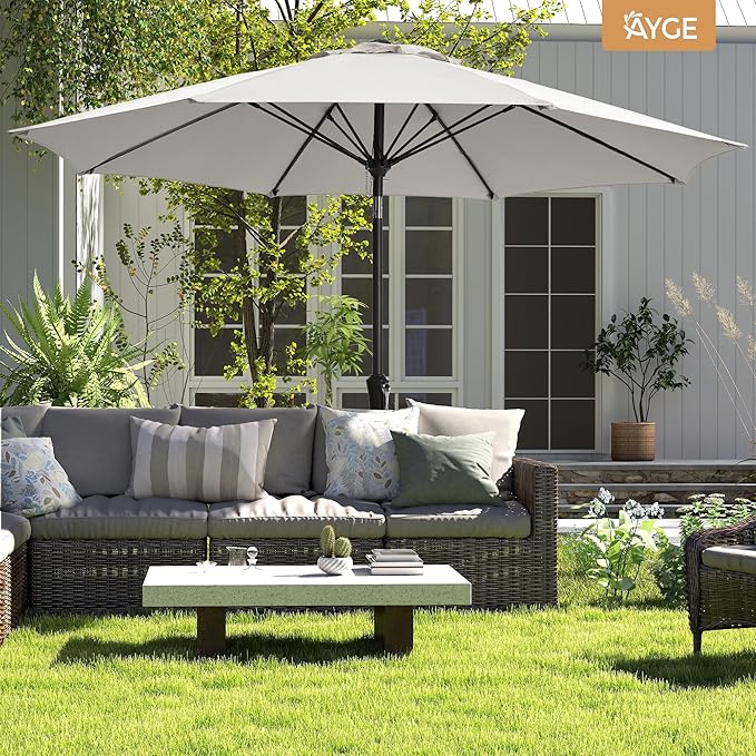 Ayge 9FT Large Outdoor Patio Umbrella Market Table Umbrella-UV Resistant - Image 8