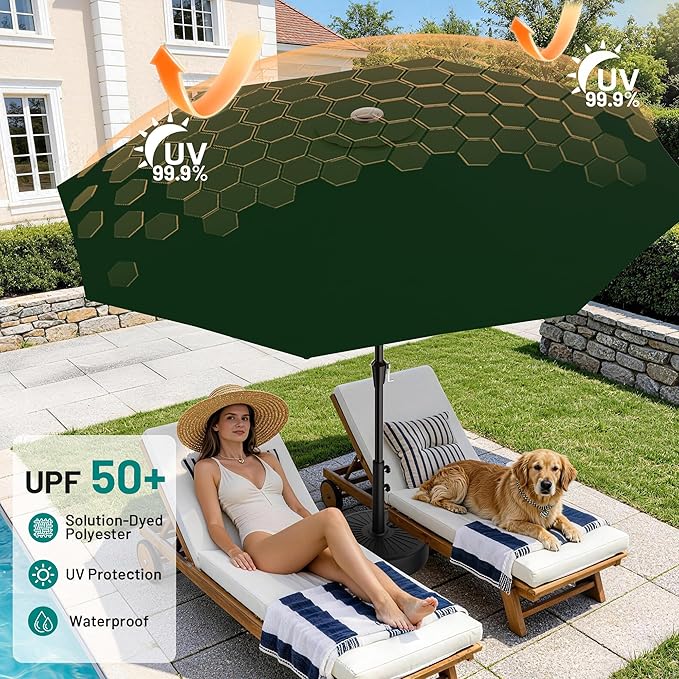 AreShark 9 FT Patio Umbrella for Outdoor, Outdoor Table Umbrella - Image 4