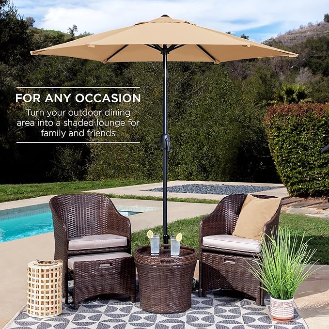 Best Choice Products 7.5ft Heavy-Duty Round Outdoor Market Table Patio Umbrella - Image 3