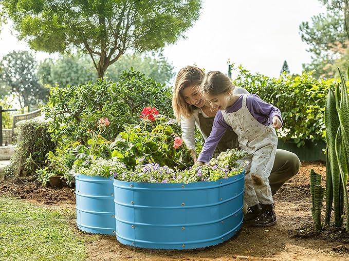 Plant & Plot Galvanized Raised Garden Beds Outdoor // Planter Raised Beds - Image 2