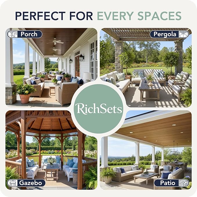Patio Curtains Outdoor Waterproof 6 Panels - Image 8