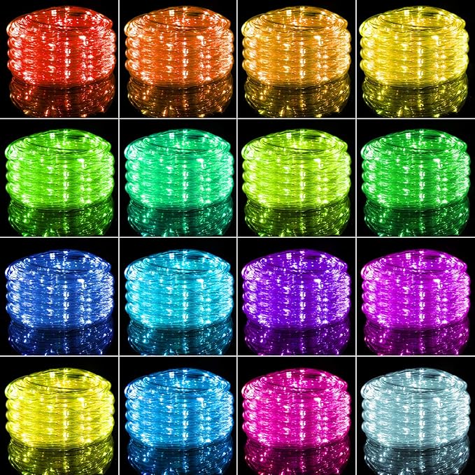 Minetom Color Changing Rope Lights Outdoor, 33FT 100 LED String Lights - Image 2