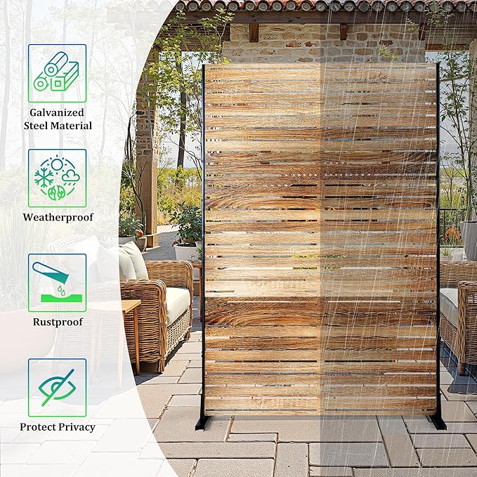 FENCY Outdoor Privacy Screen, Freestanding Decorative - Image 3