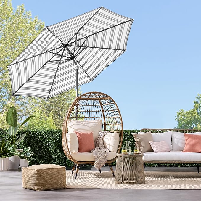 Best Choice Products 10ft Solar Polyester LED Lighted Patio Umbrella w/Tilt - Image 2