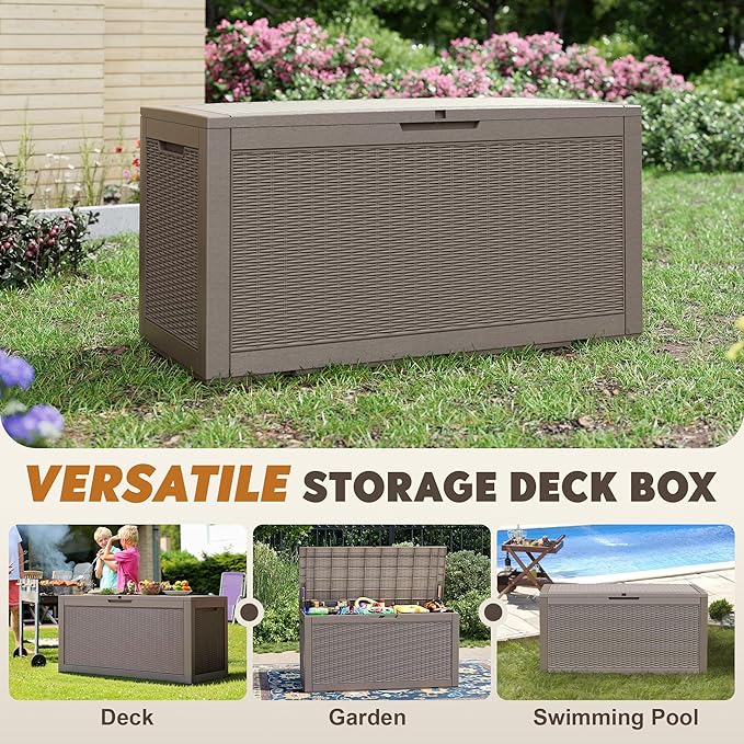 Outdoor Storage Box, Resin Deck Boxes Indoor and outdoor, Waterproof Storage - Image 6