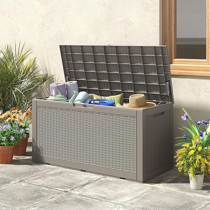 Outdoor Storage Box, Resin Deck Boxes Indoor and outdoor, Waterproof Storage - Image 8
