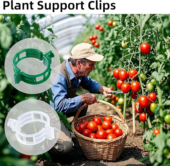 100 Pcs Plant Support Clips, Plastic Clips - Image 7