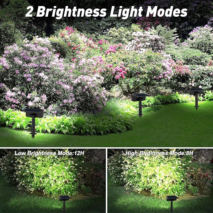 T-SUN Solar Spot Lights Outdoor 4 Pack, 49 LED 2 Lighting Modes, IP65 - Image 3
