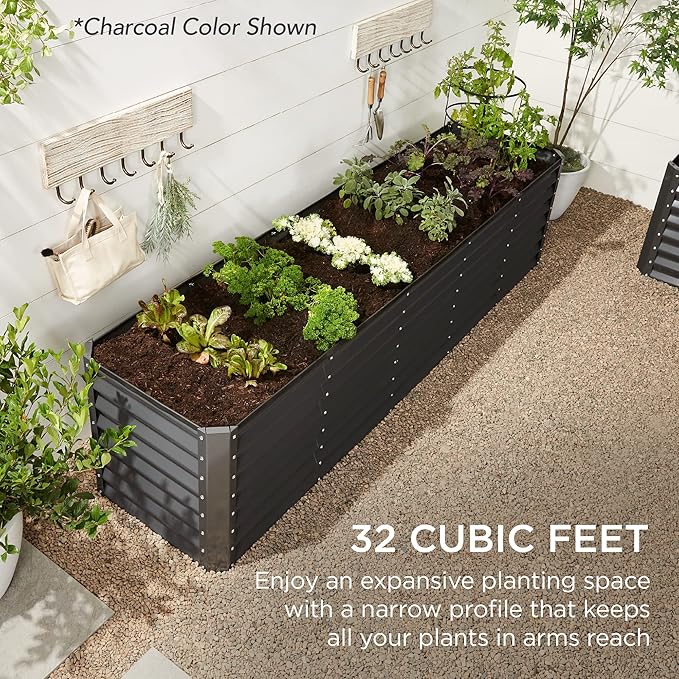 Best Choice Products 8x2x2ft Outdoor Metal Raised Garden Bed, Rectangular Deep - Image 6