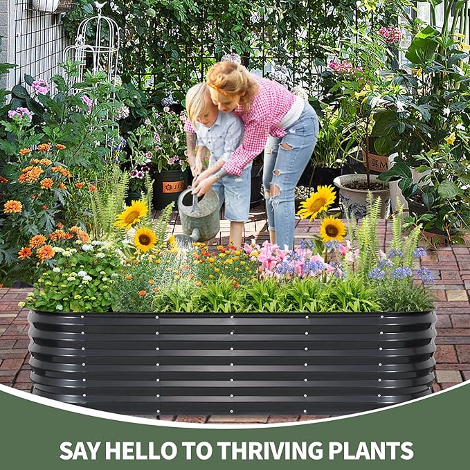 1MORE Galvanized Raised Garden Bed- Planter Garden Boxes Outdoor, Raised Beds - Image 2