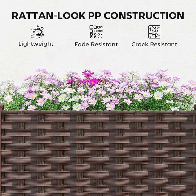 Outsunny Plastic Raised Garden Bed - Image 8