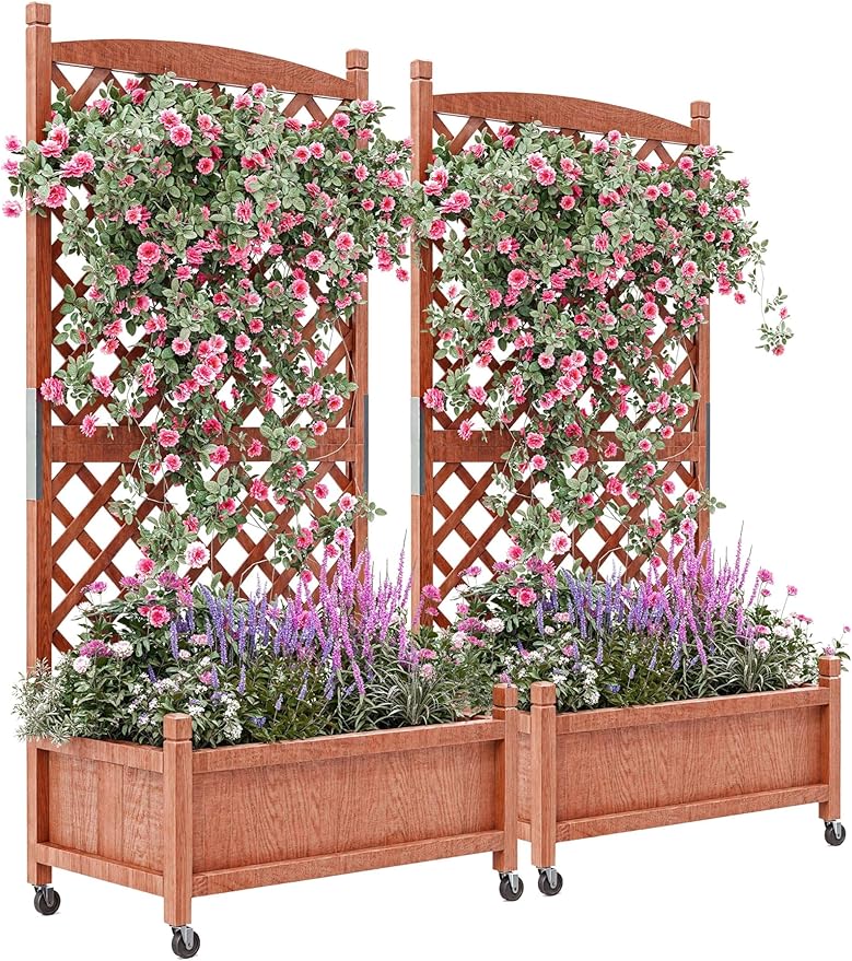GarveeLife 2-Pack Tall Wood Planter Box by GarveeLife