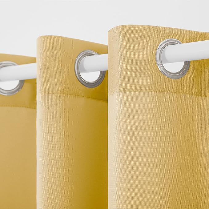 TOWN & COUNTRY BASICS Cabana Solid Heavyweight Indoor Outdoor Curtains - Image 3