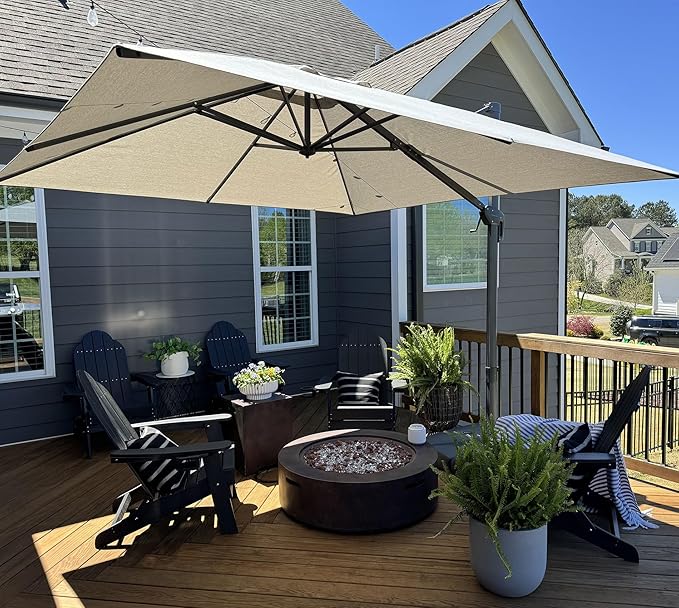 PURPLE LEAF 10 FT Outdoor Umbrella by Unknown