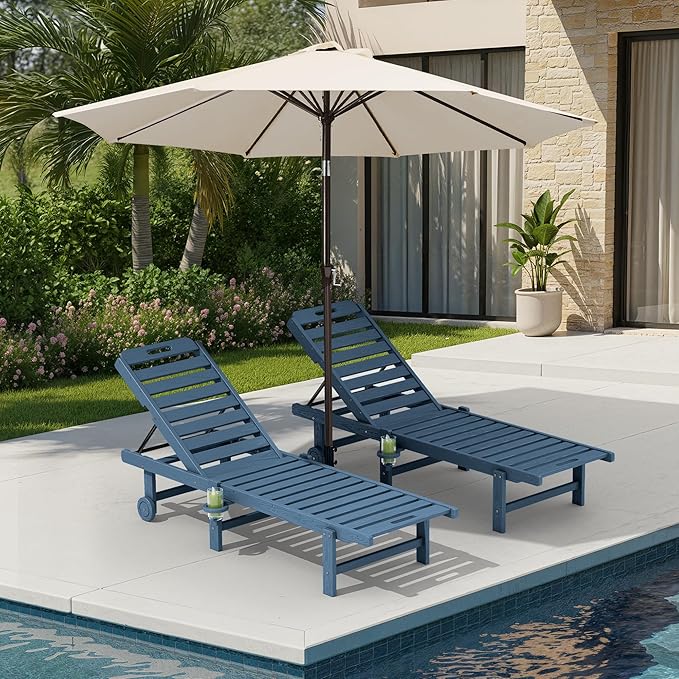 SERWALL Outdoor Chaise Lounge Set of 2 by SERWALL