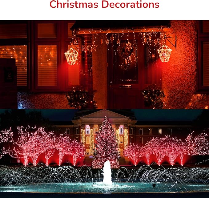 EDISHINE PAR38 Red LED Flood Light Bulbs Outdoor, Dimmable LED Light Bulb - Image 3