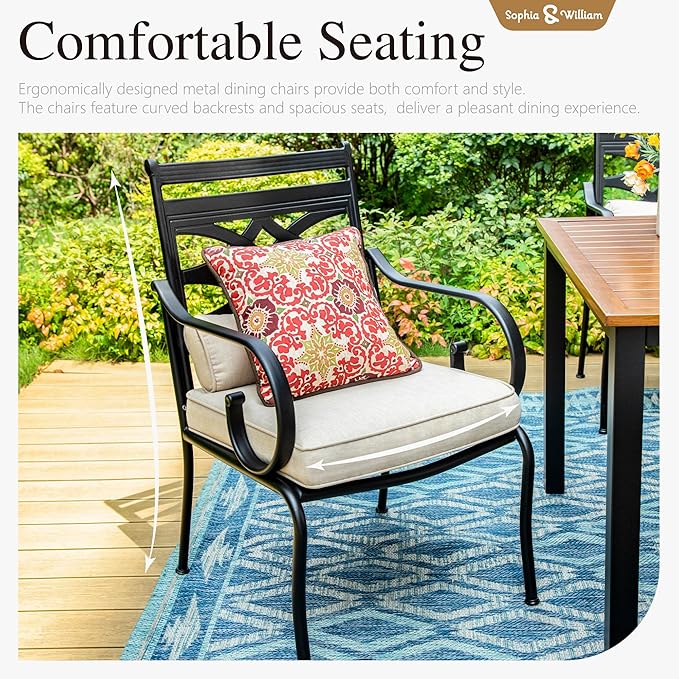 Sophia & William Outdoor Patio Dining Set - Image 4
