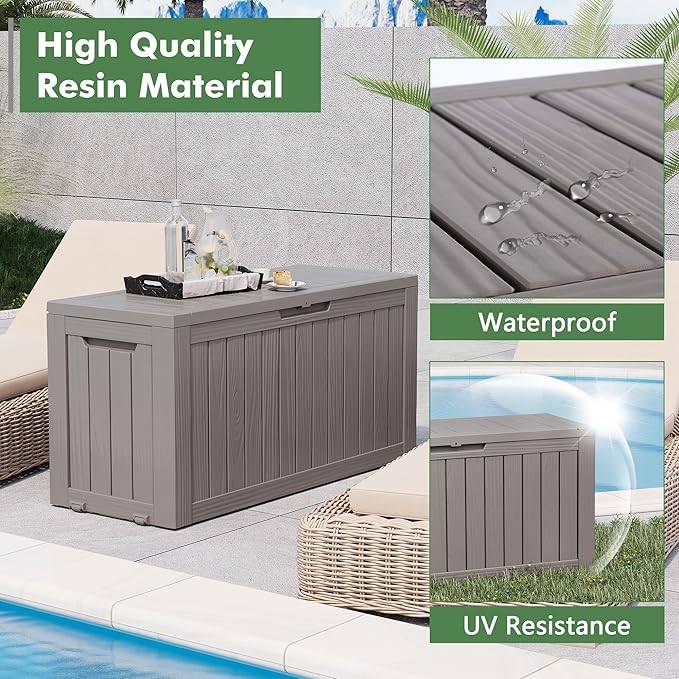 Outdoor Storage Box, Resin Deck Boxes Indoor and outdoor, Waterproof Storage - Image 3