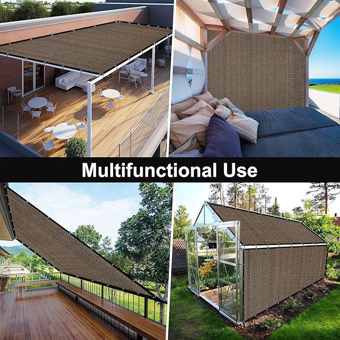 Artpuch 90% Sun Shade Cloth, 10 x 12 FT Pergola Shade Cover Canopy - Image 8
