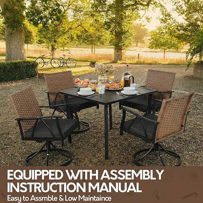 5-Piece Patio Dining Set for 4，Outdoor Dining Set - Image 7