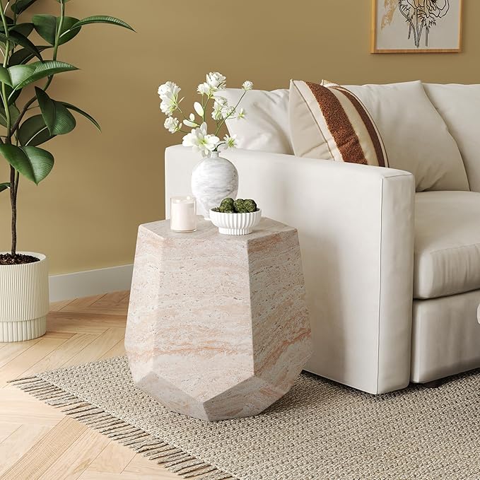 Christopher Knight Home Jayme 18.75" Indoor Outdoor Hexagonal Accent Side Table - Image 3