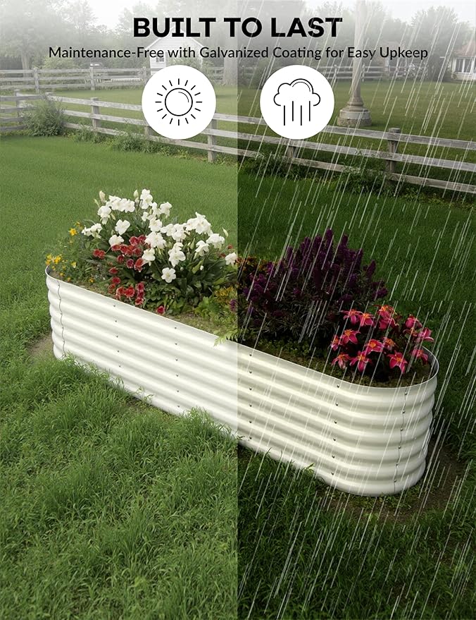 GarveeLife 8x2x1.5 ft Galvanized Raised Garden Bed - Image 6