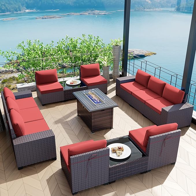 Kullavik 13 Pieces Outdoor Patio Furniture Set by KULLAVIK
