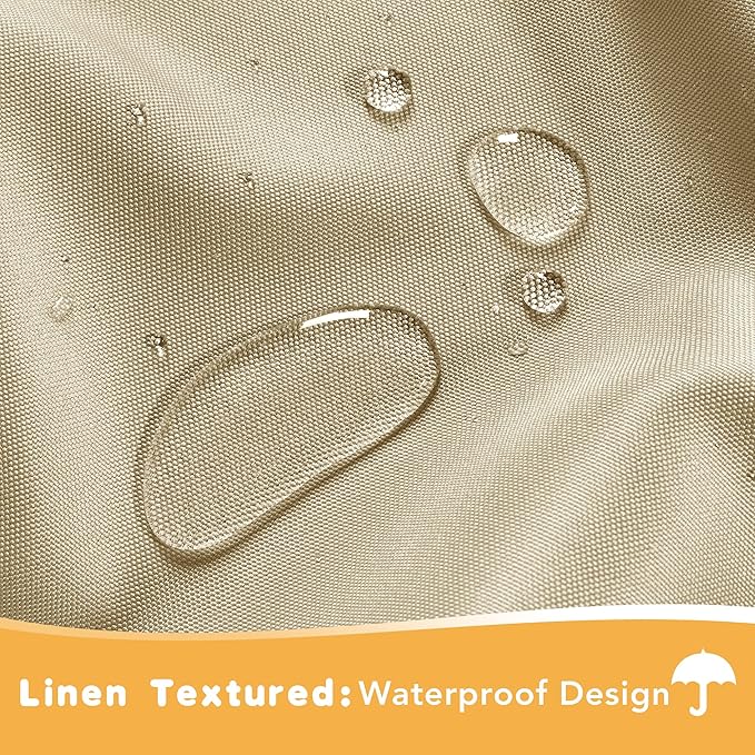 HolidayIdeas Outdoor Curtains for Patio Waterproof, 4 Panels - Image 2