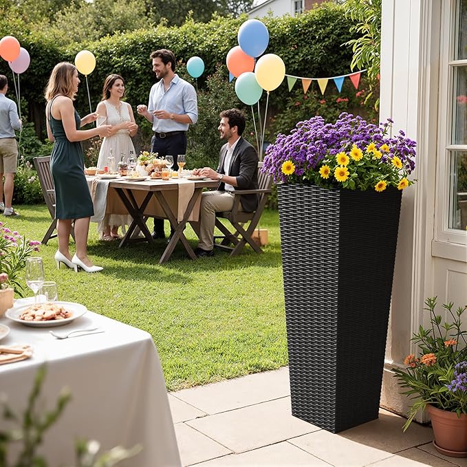 Greesum 32 Inch Tall Plastic Planters - Image 3