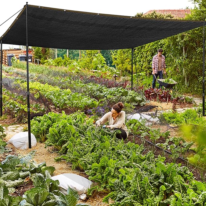 QLOFEI 18x30 FT Shade Cloth for Garden, 80-90% Sunblock Shade Neting Cover - Image 8
