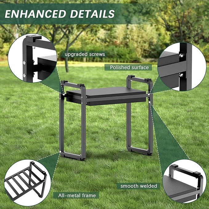 FLINTER 10.2" Wider Garden Kneeler and Seat, Heavy Duty Thick Gardening Bench - Image 6