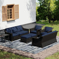 Joyside Wicker Patio Furniture Sets, 7 Pieces Upgraded Large Size Outdoor by Joyside